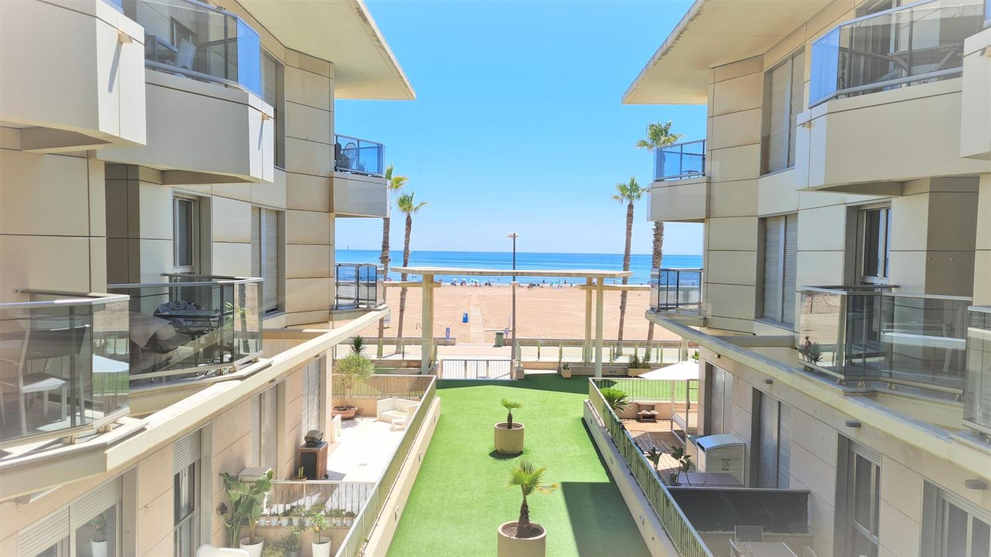 Beach Valencia Luxury A40-28 Apartment With Terrace And Sea Views Buitenkant foto